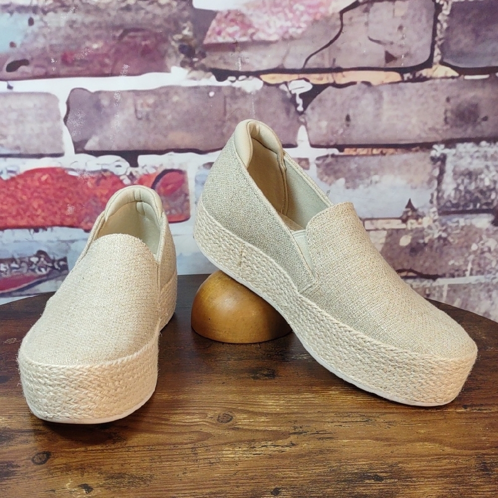 Skechers x Martha Stewart Natural Espadrille Slip-ons